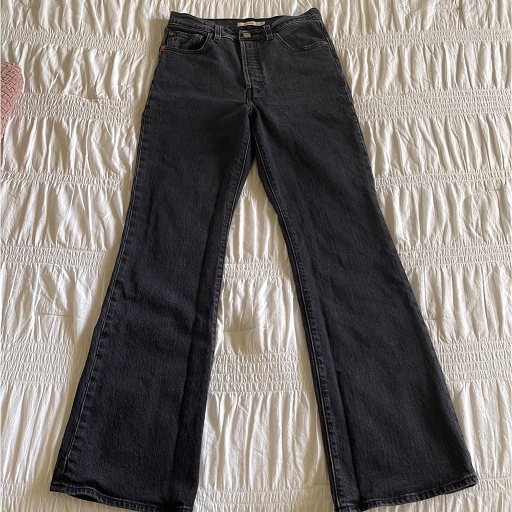 Levi's Ribcage Women's Black Boot Cut Jeans 28x33